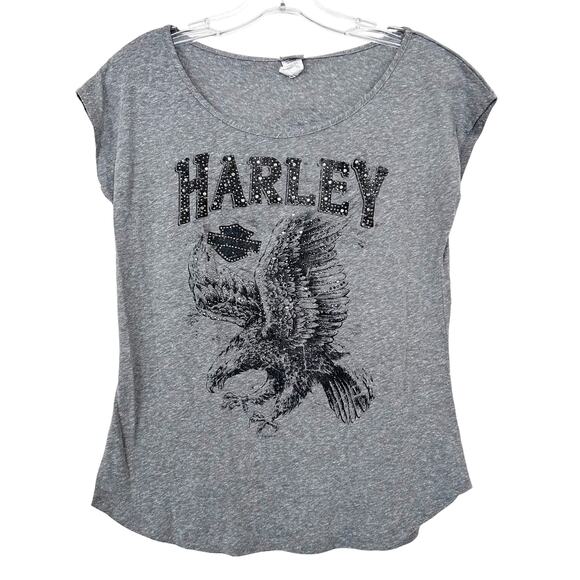 Harley Davidson Windy City Chicago Gray T Shirt Sz M - Picture 1 of 6